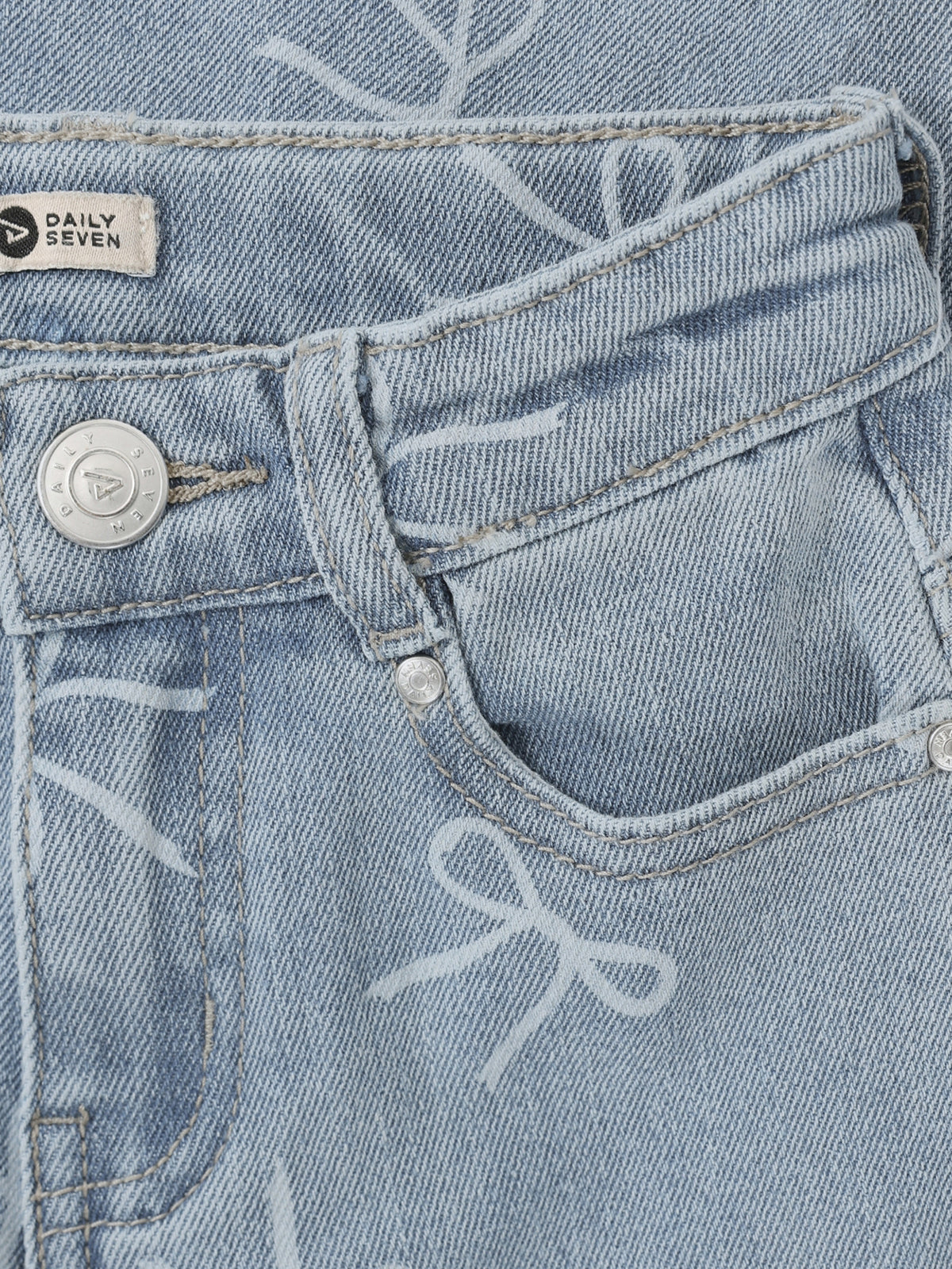 Daily7 - Bow straight jeans