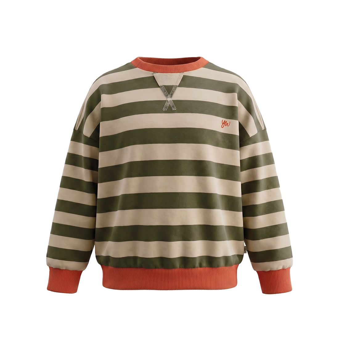 Your Wishes - Stripe French Knit | Sweater | Olive