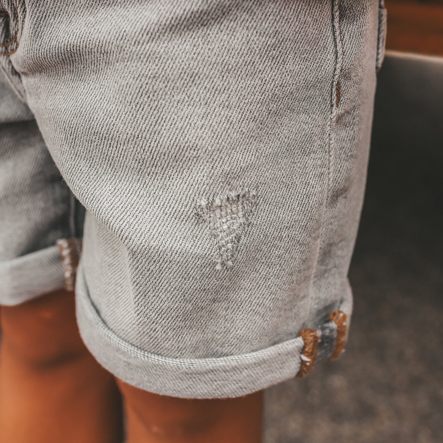 Your Wishes - Grey Denim | Regular short