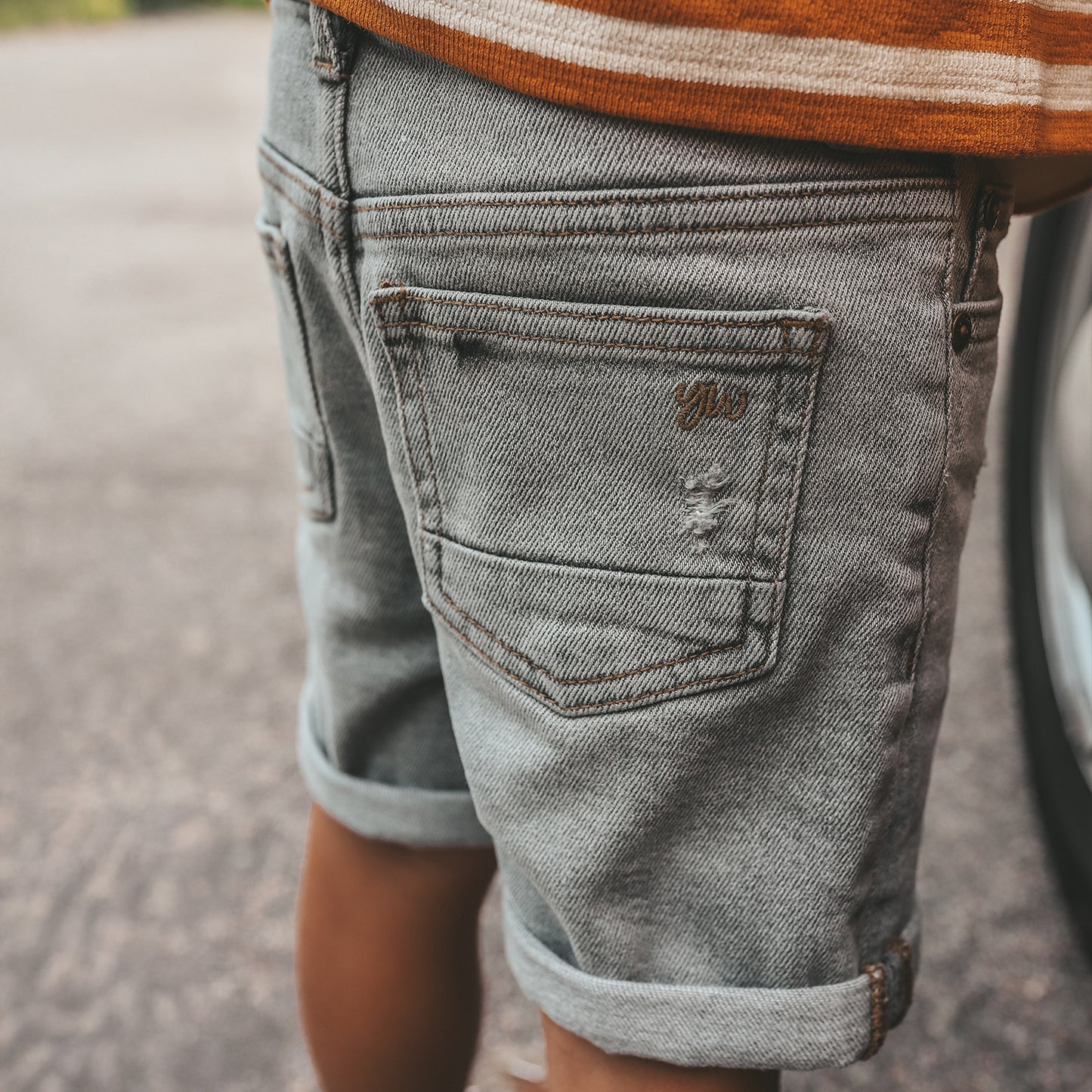 Your Wishes - Grey Denim | Regular short