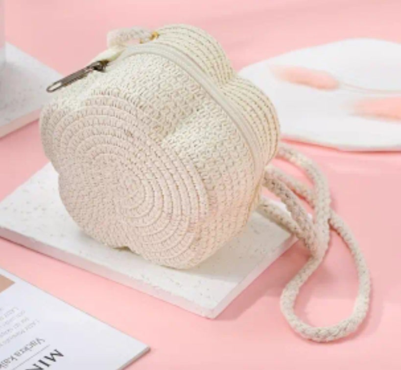 Rotan tasje wit
