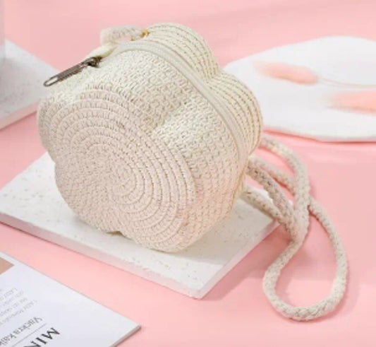 Rotan tasje wit
