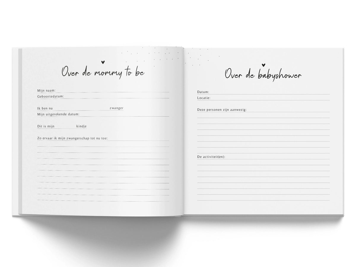 Invulboek | Babyshower