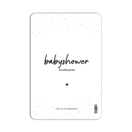 Invulkaarten | Babyshower set van 15