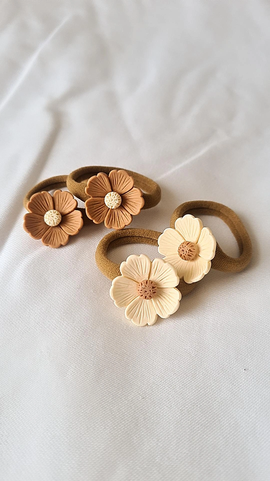 By Mév - Set Daisy elastieken - Brown